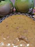 Porreecremesuppe mit Hackfleisch