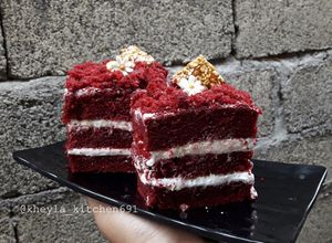 Foto resep Eggless Red Velvet Cake Ala Kheyla Super Easy