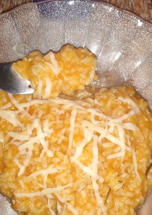 Una foto de Arroz y calabaza (risotto)