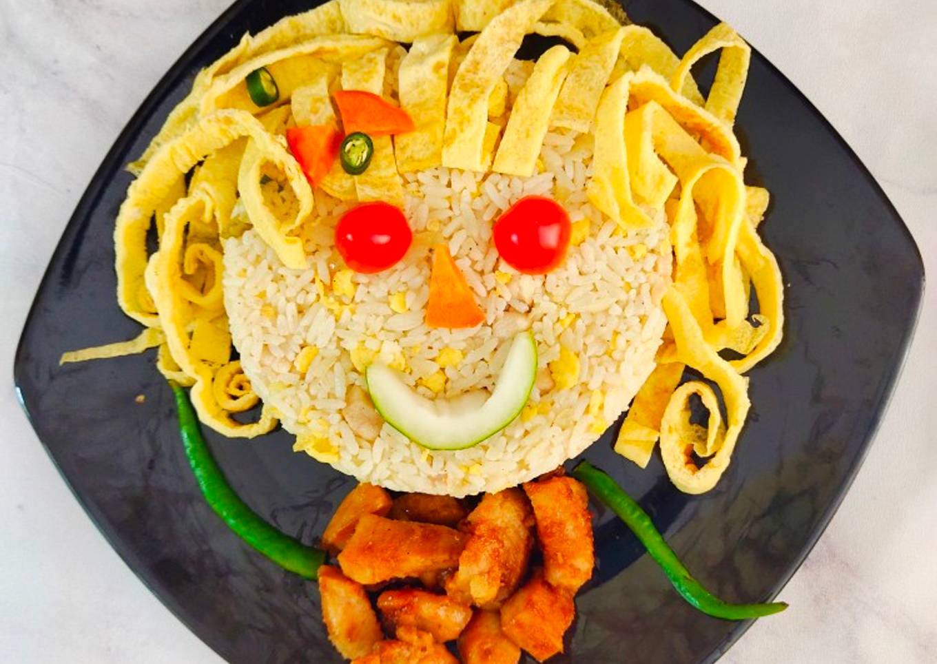 Nasi Goreng Putih Rambo