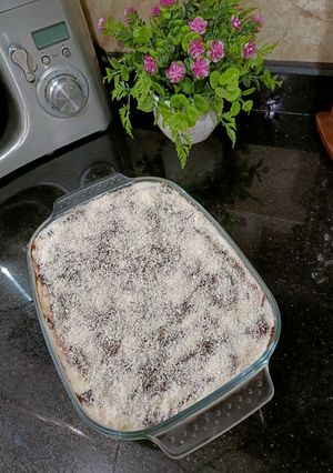 صورة لوصفة تحلية الطبقات بجوز الهند💗🥥