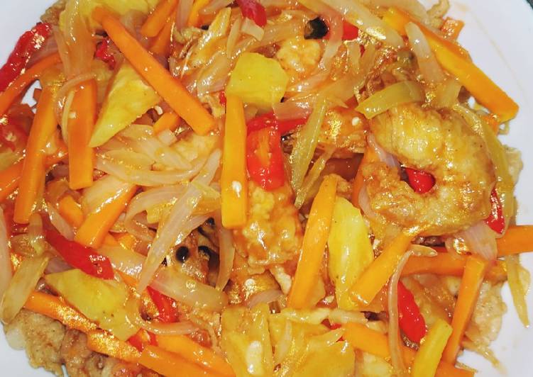 Langkah Membuat Udang Saus Asam Manis yang nikmat