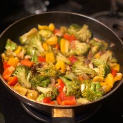 A picture of Broccoli stir fry.