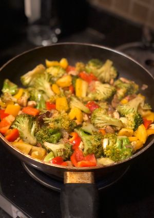 A picture of Broccoli stir fry.