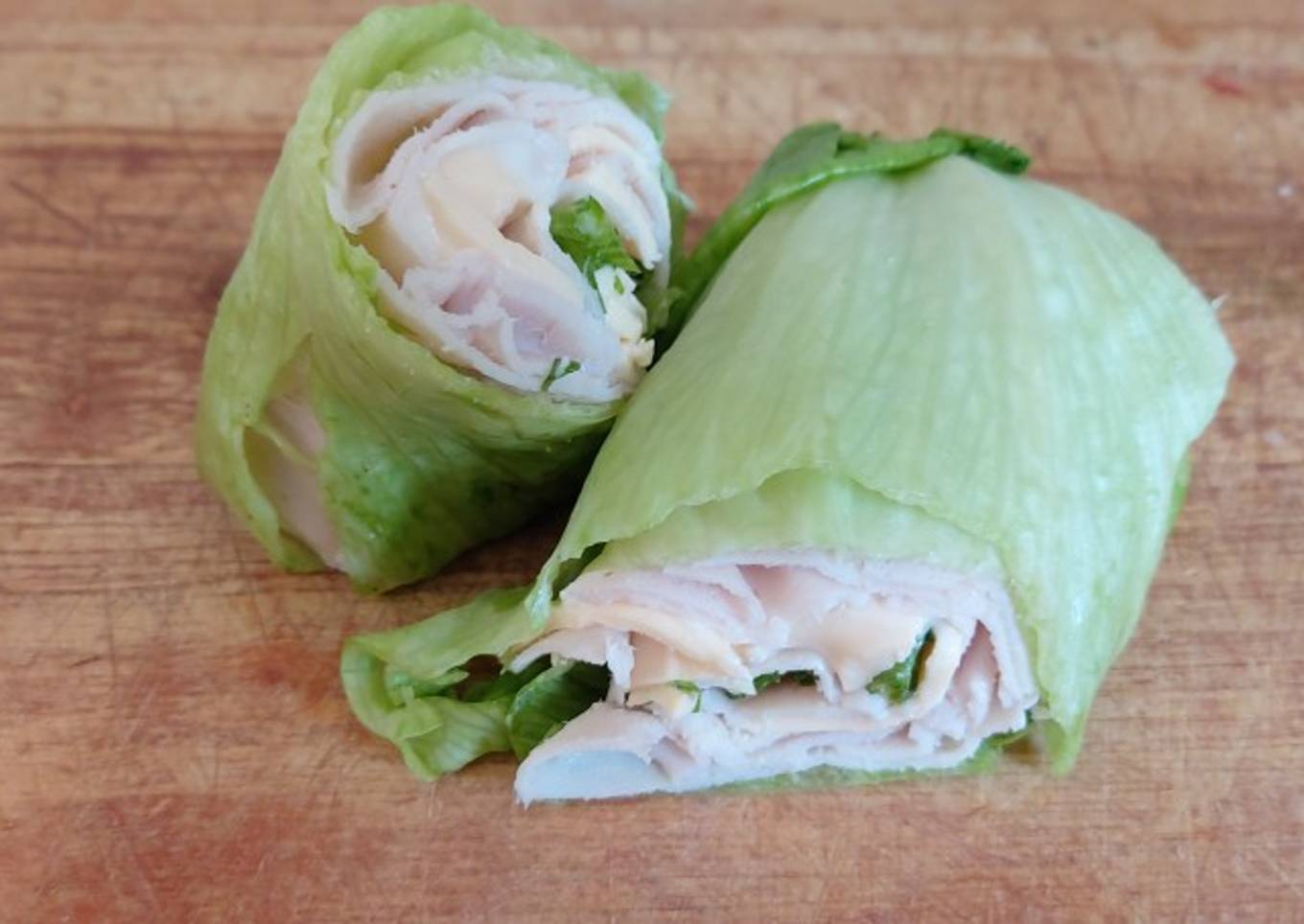 My turkey cheese lettuce wrap