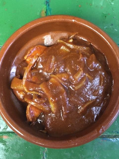 Una foto de Camarones en adobo