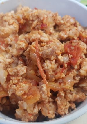 รูปของ น้ำพริกอ่อง อกไก่ผสมหมู