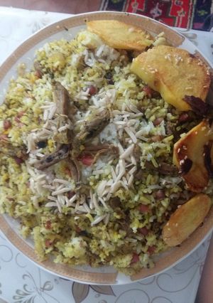 عکسی از دستور انار پلو مجلسی