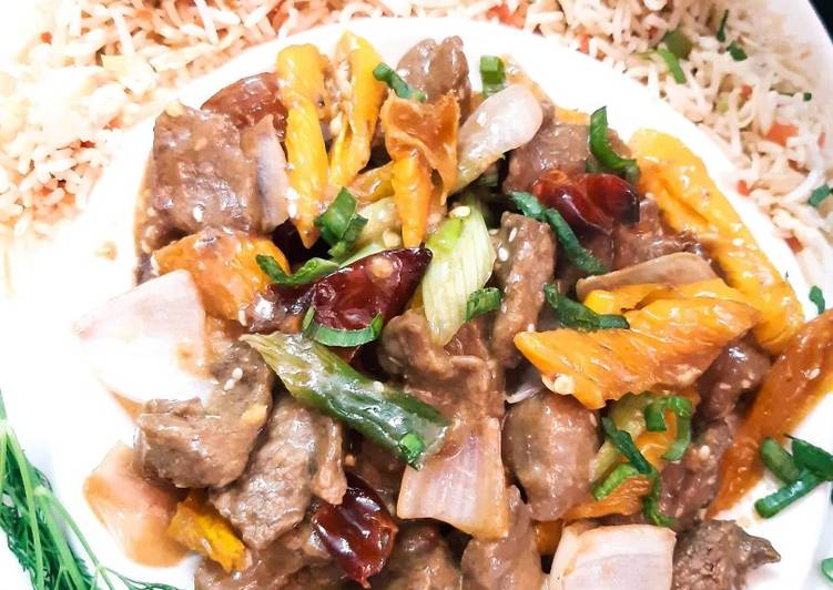 Recipe of Ultimate Yellow Pepper Beef with Hoisin Sauce