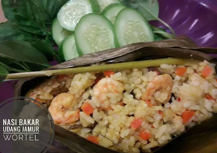 Bagaimana Menyiapkan Nasi Bakar Udang Jamur Wortel (#pr_OlahanUdang) Anti Gagal