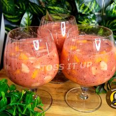A picture of No Flame 2 Minutes Nutritional Gond Katira And Mix Fruit Smoothie With Basil Seeds.