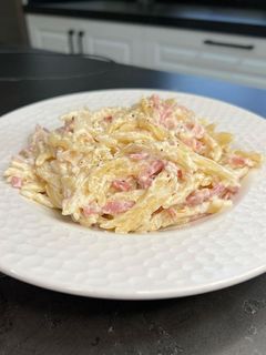 Una foto de Pasta Bacon y Philadelphia