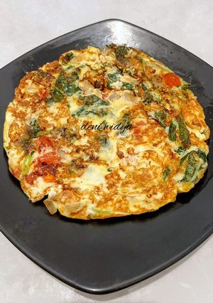 Foto resep Frittata Bayam Tanpa Oven