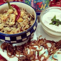 A picture of Kabuli Chana Biryani.