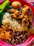 กุเดก🍗🌿 Gudeg(no jackfruit) and sambal🌶️🧄ไก่ กุเดกแบบหาขนุนไม่ได้กับน้ำพริกอินโด🌶️🧄