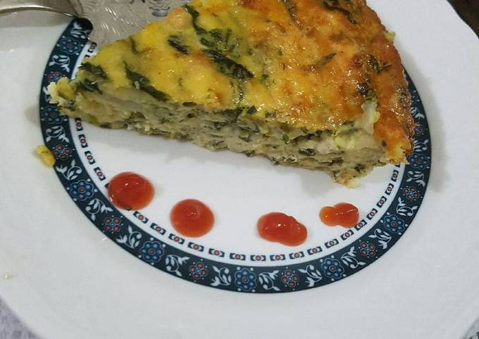 Chicken spinach quiche