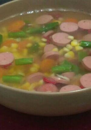 Foto resep Sup jagung sosis