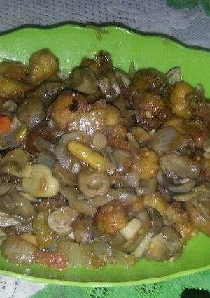 Foto resep Jamur Ayam Crispy Saus Tiram Pedas
