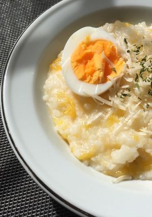 Foto resep MPASI butternut pumpkin n cheese porridge