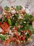 Sprouted moong veggies salad