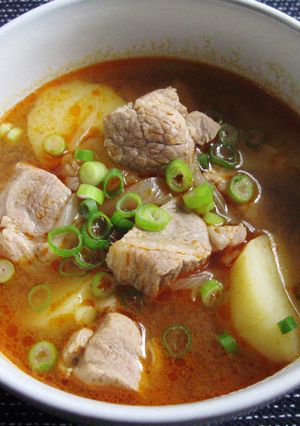 A picture of Spicy Pork & Potato Soup.