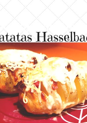 Foto principal de Receta patatas hasselback, con queso y bacon