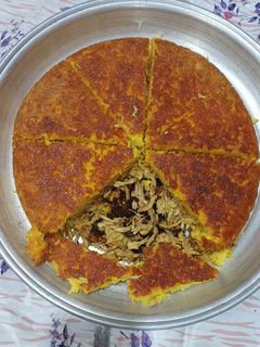 عکسی از دستور ته چین مرغ