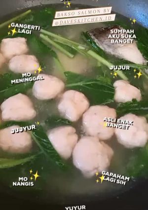 Foto resep Sup bakso ikan salmon praktis
