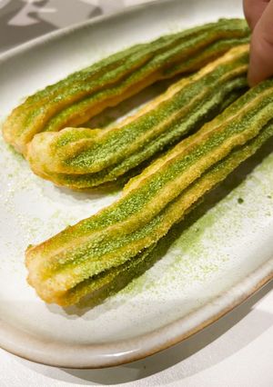 Una foto de Churros con Matcha