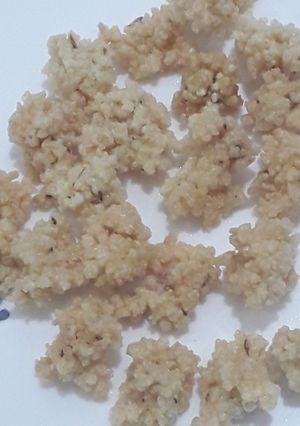 A picture of Leftover rice badi/ vadiyalu.
