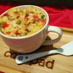 3 Spice Mug Bread Omelette💛💚😋 A picture of 3 Spice Mug Bread Omelette💛💚😋.