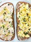 Tartine au crabe et Tartine au jambon