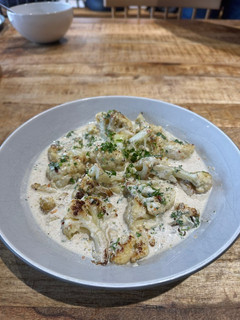 A picture of Cauliflower in Yogurt Sauce.
