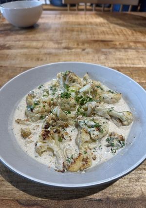 A picture of Cauliflower in Yogurt Sauce.