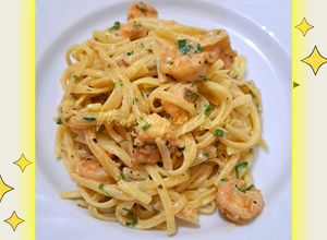 Foto resep 022 ♡Shrimp Creamy Linguine♡