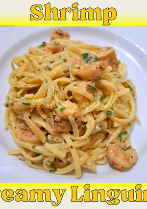 Foto resep 022 ♡Shrimp Creamy Linguine♡