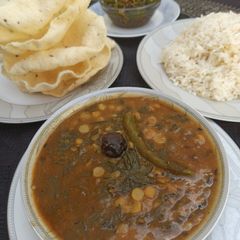 A picture of Daal sagah(bathua ka saag with Chana daal).