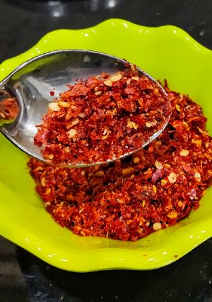A picture of Chilli Flakes (Homemade).