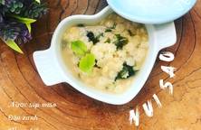 Nui sao nước súp miso đậu xanh rong biển