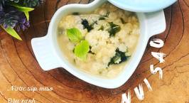 Hình ảnh món Nui sao nước súp miso đậu xanh rong biển