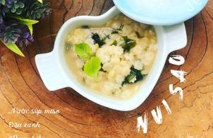 Nui sao nước súp miso đậu xanh rong biển