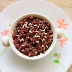 A picture of Chikoo Ragi Halwa.