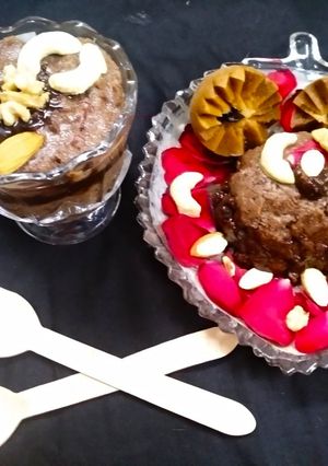 A picture of Chikoo Chocolate Halwa.