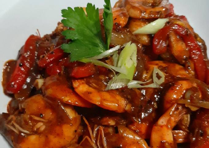 Udang saus barbeque lada hitam