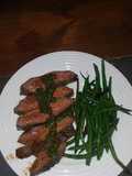Flat iron steak with Italian salsa verde