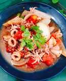 Mực xào hành tây cà chua 🍅