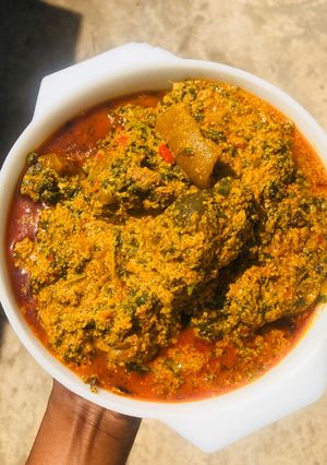 A picture of Egusi soup.