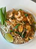 Pad Thai with Glass Noodles and Shrimp