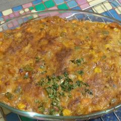 Baked chana dal with veggies A picture of Baked chana dal with veggies.