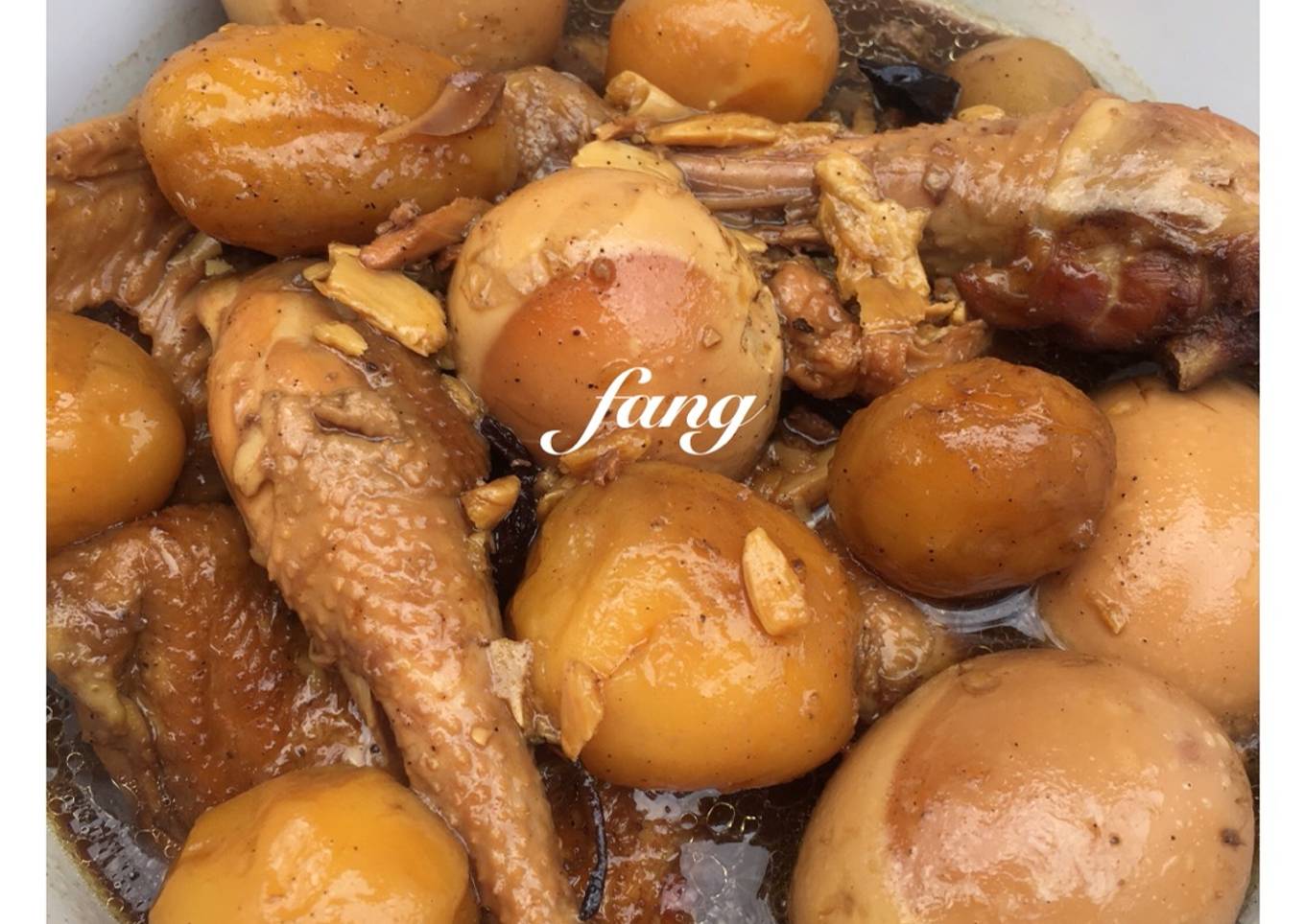 Ayam, Telur, Kentang Masak Kecap (versi Chinese Food)